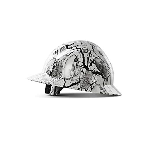 LANON Full Brim Hard Hat, OSHA Construction Work Approved, Premium Charcoal Gray Design, FRP Safety Helmet with 4 Point Adjustable Ratchet Suspension, Class C