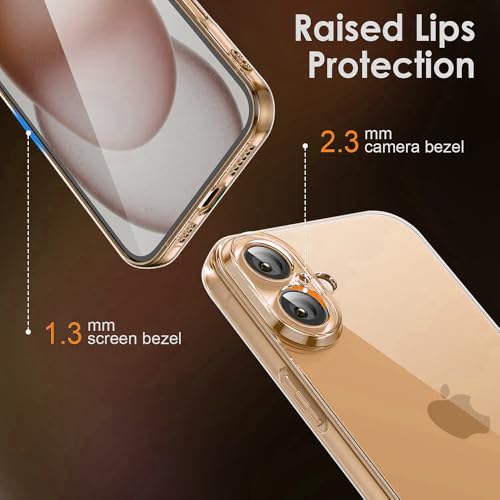 Image of Casotec Crystal Clear Back Case for iPhone 17 | Raised Bumps for Camera & Screen Protection | Clear Soft Silicone Back Case Cover for iPhone 17 (TPU | Transparent)