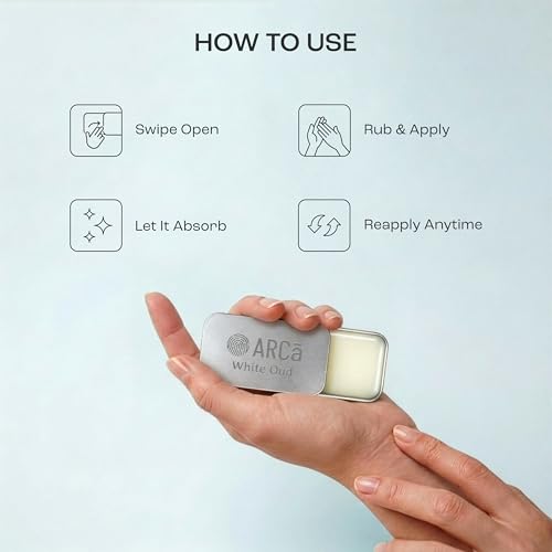 Image of ARCa White Oud Luxury Unisex Solid Perfume | Non-Greasy & Alcohol Free Perfume | Solid Perfume for Men & Women | Travel-Friendly & Long Lasting Solid White Oud Perfume