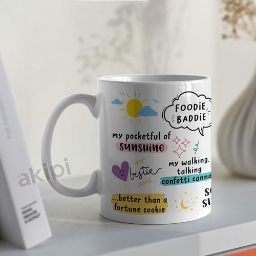 Image of inchThe Bestie Mug inch - Gift for Your Best Friend, Happy Place, Soul Sister, Birthday and Anytime Gift for Her ARM695 11oz Ceramic Coffee /Tea Cup