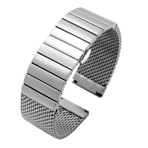 Bracelet montre plongée acier 20mm résistant à la rouille avec double fermoir