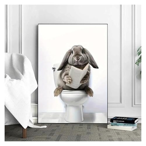 Art mural impression sans cadre de qualité supérieure avec illustration de lapin chic