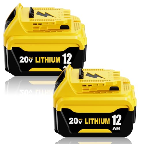 2Pack 12000mAh Replacement for Dewalt 20v Max Battery 12.0 Ah Lithium