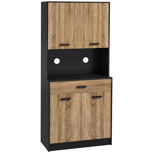 STILE INDUSTRIALE: La nostra credenza buffet in stile industriale rappresenta un'aggiunta elegante per ogni ambiente domestico. Il mix del nero col color legno naturale offre infatti un tocco di raffinatezza impeccabile all'allenamento