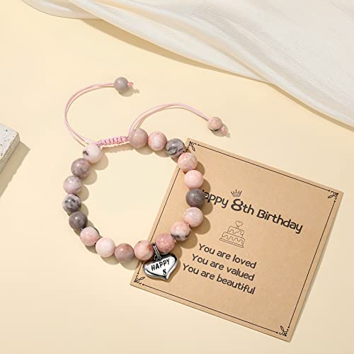 Image of MIXJOY Happy Birthday Gifts for Women, Birthday Braided Beads Bracelet Gifts for Turning Age Daughter Granddaughter Niece