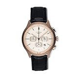 Cauny | Reloj Analógico de Hombre | Legacy Rose Gold Chronograph | Movimiento de Cuarzo | Función Cronógrafo con Fecha | Pulsera de Piel Intercambiable | Hecho en Acero 316L | Resistente al Agua 5 ATM