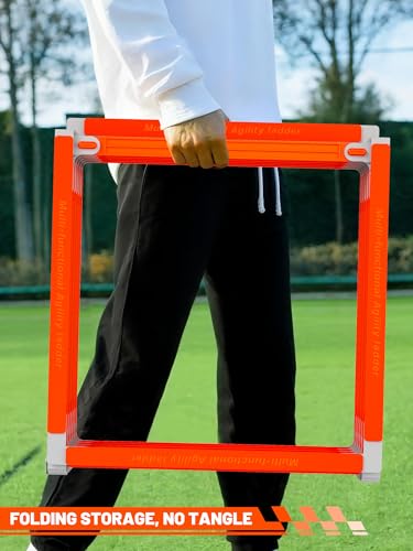 TONTATTA Tangle-Free Agility Ladder for Kids/Athletic – Multi-Use Speed Training Ladder for Footwork Drills/Football/Soccer/Boxing - Agility Equipment for Workout/Exercise/Fitness – 10 Rung - Image 5