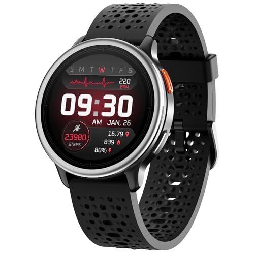 Tensky Smartwatch Herren 1.27" 2 Armbändern Rund Damen Sportuhr mit Sportanalyse 120+ Sportmodi Fitness Coach 3ATM Gesundheits… – Ansicht 1