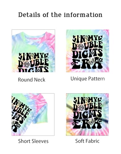 Image of in My Double Digits Era Shirt Girls Birthday Girl Shirt | 10 Birthday Shirt Girls 10th Birthday Gifts For Girls 10 Year Old Ten Party Tee Tops