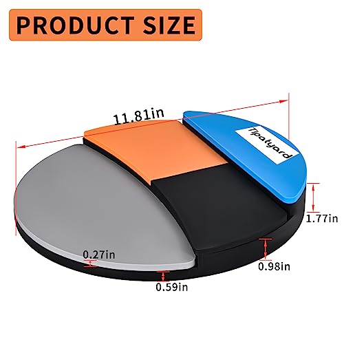 Tipatyard Drum Practice Pad, Drum Pad 12 Inch Silent Practice Pad with 4 Different Playing Surfaces - Thumbnail 3