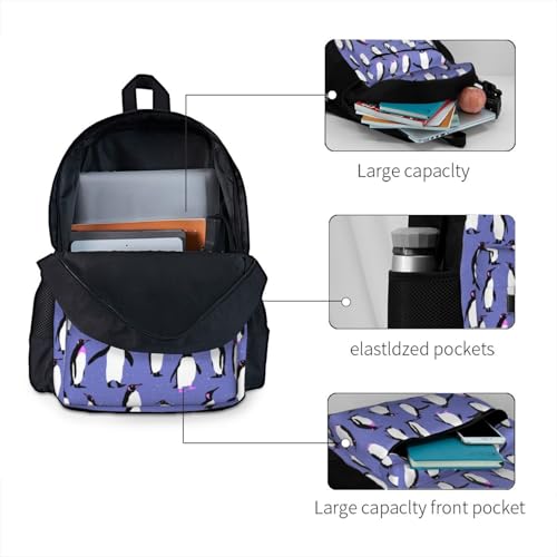 Sac à dos universitaire violet 15 compartiments pour PC - 4