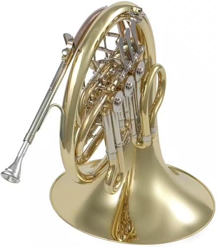 Woodbrass WHR100B – Harmoniehorn lackiert – Modell kleine Hände – 3 Paletten – Rosa Kupfer – Blasinstrument mit Rucksack + Mundstück inklusive
