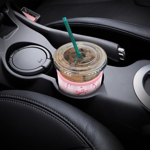 Image of YR Reusable Neoprene Insulator Sleeve for Iced Coffee Cups, 3 Pack Coffee Coolies sleeves for Iced & Hot Drinks, Cold Beverage Cooler Compatible with Starbucks Coffee and More (Cute Bows)