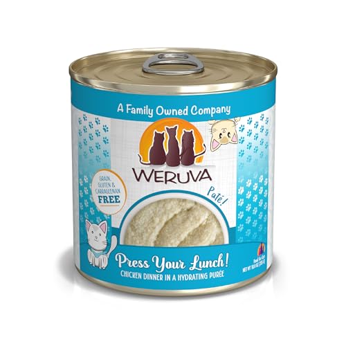 Weruva Wet Cat Food, Press Your Lunch with Chicken Pate, 10oz Can, Pack of 12