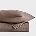 EVERGRACEHOME Cotton Coverlet Set Full Queen Size 3 Pieces, Lightweight Soft Ribbed Matelassé Bedspread Quilt Set, Cozy Oversized Quilted Bedding Set with 2 Pillow Shams for All Seasons, Mocha Brown