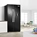 Hisense RS741N4WBE Freestanding American Side by side Door American Fridge Freezer 578 litre, Black, with Non-Plumbed Water Dispenser, Black, 90.8 × 179.3 × 74.3 cm (W×H×D)