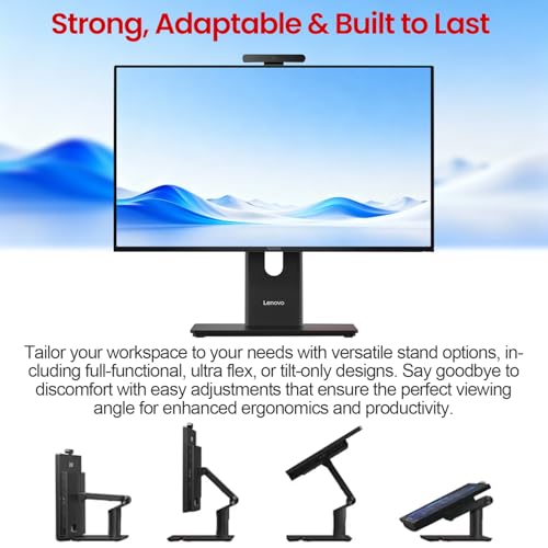 Image of Lenovo ThinkCentre M70a Gen 6 Business All-in-One, 23.8 inch FHD 120Hz Touchscreen, Intel Core Ultra 7 265T vPro, DP, 5MP IR Webcam, Wi-Fi 6, Win 11 Pro, AI-Ready, w /Bundle (Black, 32GB RAM | 1TB SSD)