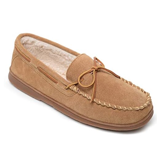 Sperry Men's Trapper Moccasin Slippers with Rawhide Leather Lacing, Cinnamon, 7 M US