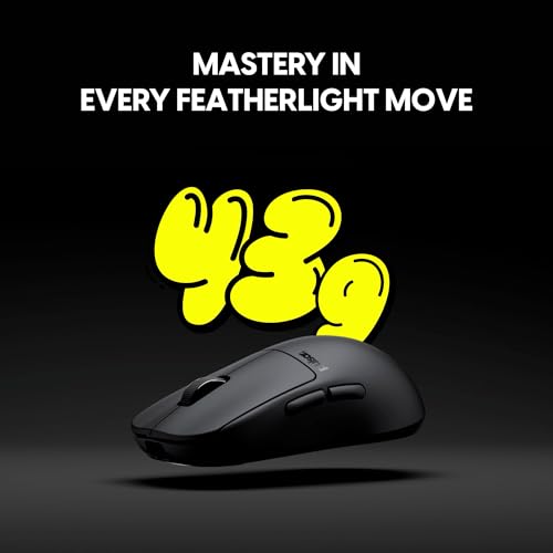 Image of Pulsar Gaming Gears X2H Crazylight Wireless Gaming Mouse, Ultra Lightweight 1.51 oz (43g), Optical Switch, 32000 DPI, 750 IPS, XS-1 Sensor, 8k Compatible (Medium, Jet Black)
