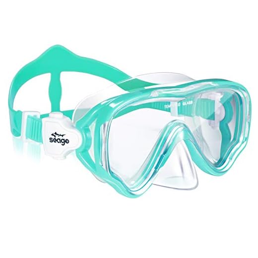 Kids Snorkel Mask Swim Diving Scuba Mask Snorkel Gear for Kids Boys Girls Youth, Anti-Fog 180° Panoramic View Soft Silicone Skirt Kids Pool Underwater Swim Goggles with Nose Cover, Snorkel Equipment