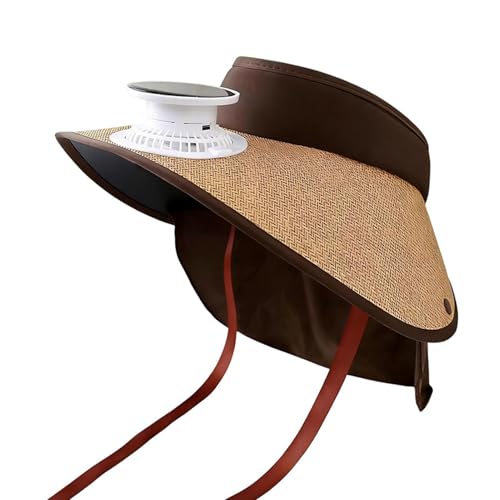 Chapeau à ventilateur UPF 50+ avec large bord anti-UV pour pêche
