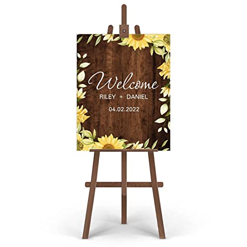 Panneau de bienvenue personnalisable style champêtre chic et moderne