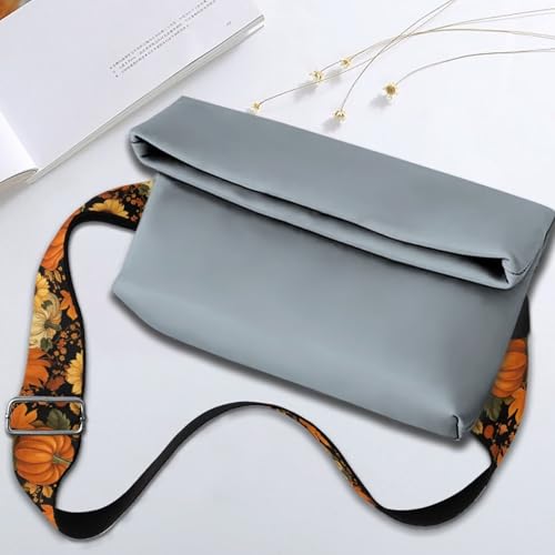 Jeiento Replacement Crossbody Bag Strap for Women Men Soft Adjustable Guitar Straps Carry Strap with Carabiner Silver4