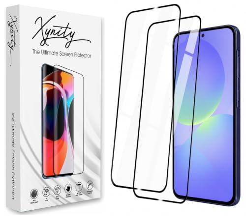 Image of Xynity Ultra Tempered Glass for Samsung Galaxy A36 / A56 (Pack of 2) - Edge to Edge Full Screen Coverage with Easy Installation Kit