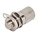 2 Pcs 4mm Current Terminal, M6 Thread Jack Terminal Nickel Plated Brass Grounding Post, Banana Socket Connector, for Electronic Instruments, Industrial Equipment