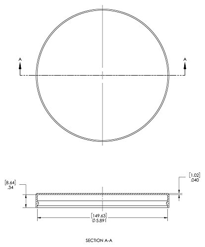 Couvertures à bride de précision Caplugs CC-5 1/4 jaune PE-LD durables - 2
