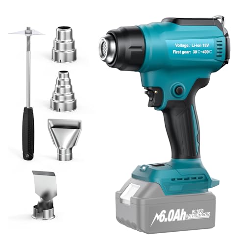 Décapeur Thermique pour Makita 18V (sans batterie) Pistolet à air chaud sans fil 60-600℃...