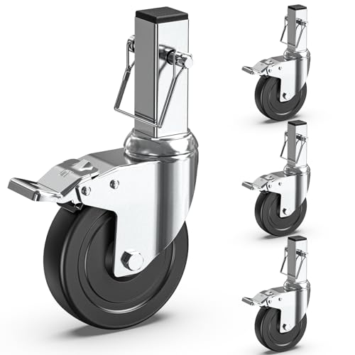 HOLKIE 5 Inch Dual Locking Scaffolding Caster Wheels