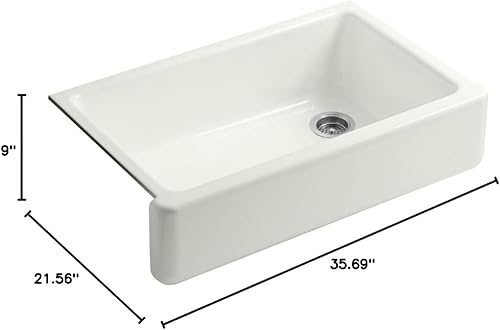 Vista 275 de Kohler Fregadero de la granja Kohler Whitehaven, Frente al delantal altos, K-6489-0, Blanco