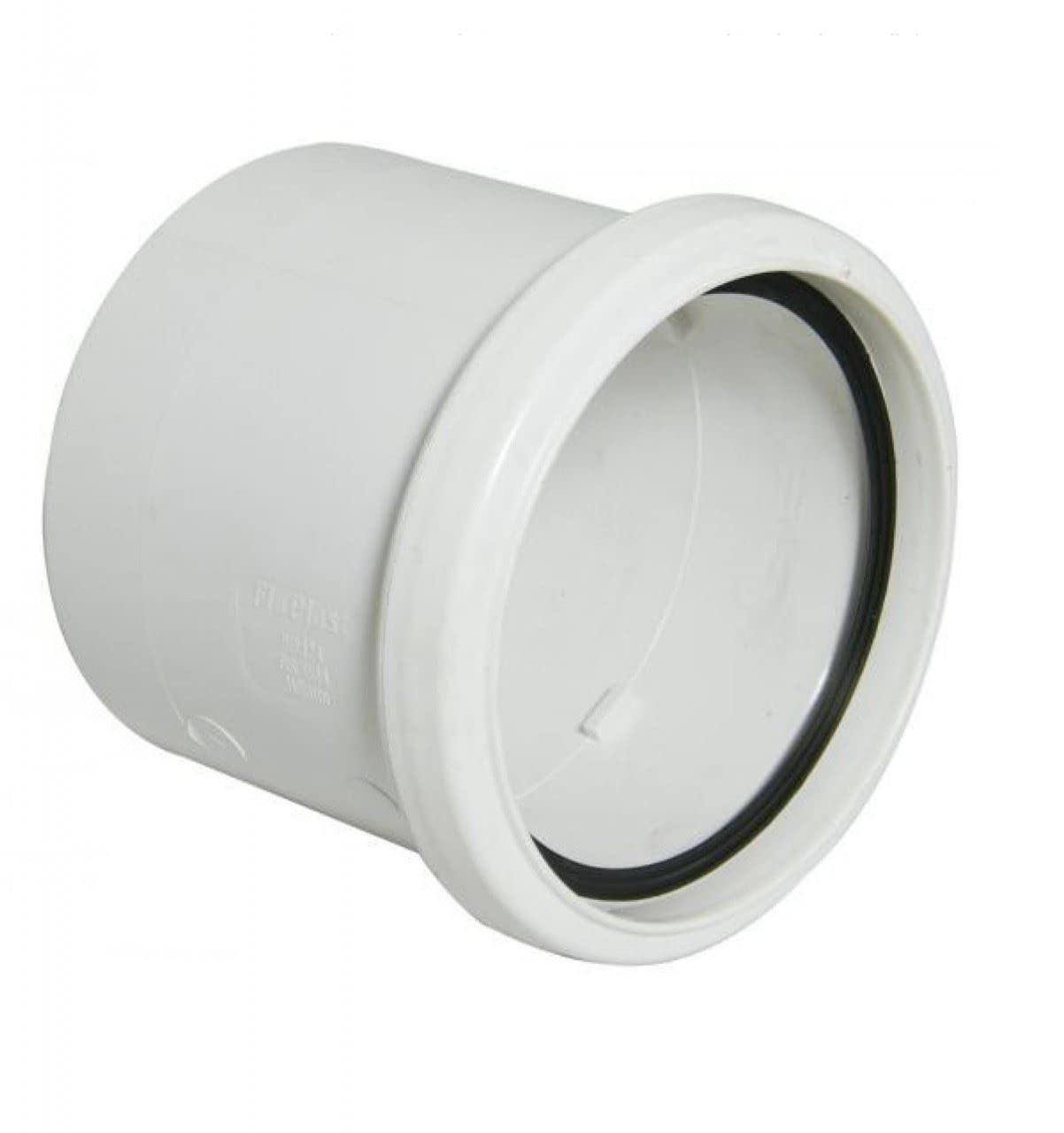 Floplast 110mm Ring Seal Soil Single Socket in White - Pack of 2