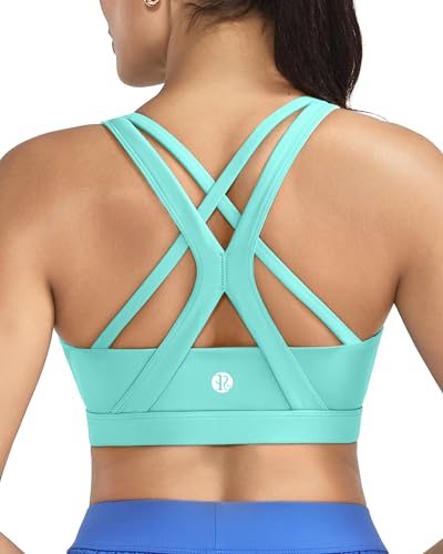 Image of RUNNING GIRL Sports Bras for Women,Seamless Strappy Sports Bra High Support Crisscross Back with Removable Pads