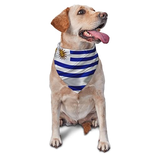 Uruguay Flag Dog Scarf Pet Bandana Cat Pet Bibs