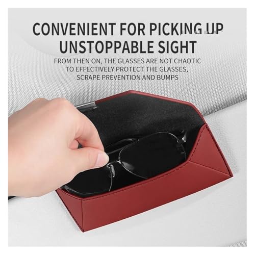 Étui pour lunettes de soleil Fiat 500 Tipo Panda - Clip pare-soleil anti-choc - 2