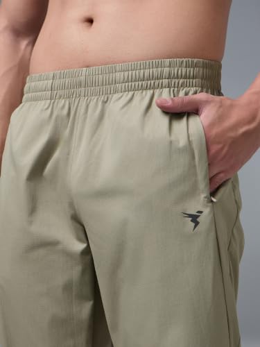 Image of TECHNOSPORT Men's Solid Slim Fit Sports Track Pants with TS LYTRA | Quick-Dry, Moisture-Wicking, UPF 50+ & Odour-Resistant Activewear for Gym, Running & Training