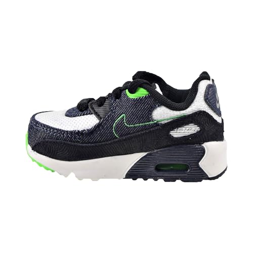 Nike Toddler's Air Max 90 LTR SE 2 Black/Obsidian-Scream Green (DN4378 001) - 7