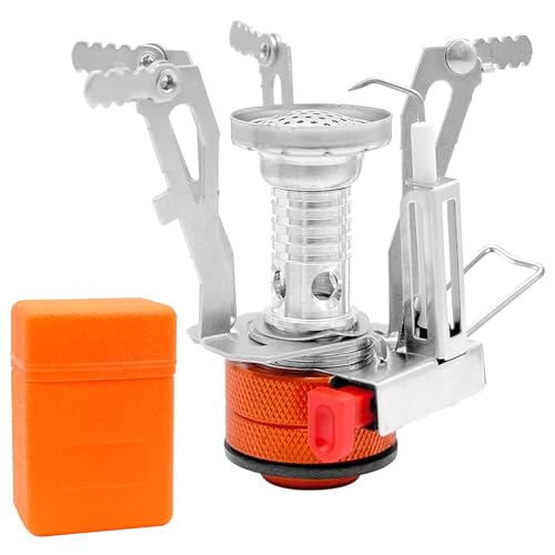 Mini Camping Gas Stove 3000W Portable with Carry Box Folding Camp...