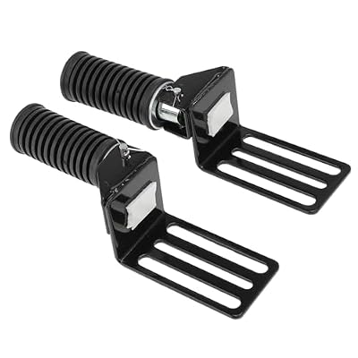 RATCHROLL Scooter Moped Front Footrest Pedals Electric Bicycle Foldable Foot Pegs Non-Slip Footpegs Aluminum Alloy Pedals for Motorcycle Scooter Black 1 Pair