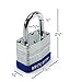 Elitexion Heavy Duty Laminated Steel Padlock, Commercial Grade Keyed Alike 1-1/2 Inch (Pack of 6)