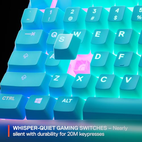 Image of SteelSeries Apex 3 TKL Aqua RGB Gaming Keyboard - Tenkeyless Compact Form Factor - 8-Zone RGB Illumination - Water and Dust Resistant - Whisper-Quiet Gaming Switch