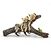 Top Collection Miniature Fairy & Terrarium Twin Garden Pixies Napping on Tree Log Statue, Small