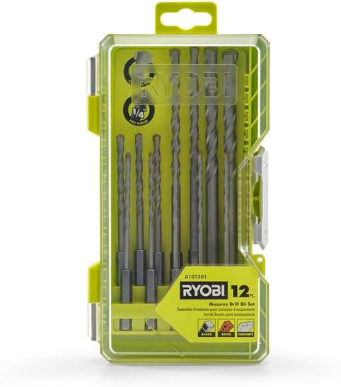 RYOBI Masonry Drill BIT Set 12-PIECE A101201