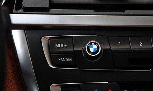 2 Piece 12mm Car Radio button emblem Sticker Badge Decals Decoration Logo Fit For BMW