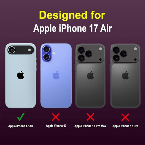 Image of amazon basics Back Case Cover for iPhone 17 Air | Compatible for iPhone 17 Air Back Cover | Liquid Silicon Magic Case with Camera Protection | Lavender