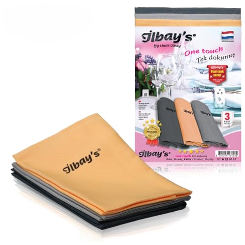 ilbays [3er Set] 60 x 40 cm Mikrofaser Reinigungstücher Streifenfreie Reinigung ohne Reinigungsmittel für Auto Küche Bad und Haushalt (Herbst)
