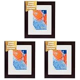 Kiera Grace Classic Langford Wooden Picture Frame, 8" x 10", Dark Brown (Pack of 3)