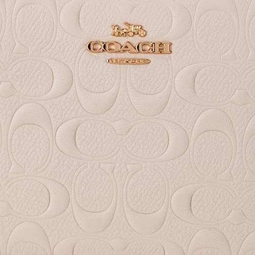 Coach Boxed Corner Zip Wristlet With 2 Detachable Charms (Im/Chalk Embossed) #TOP2